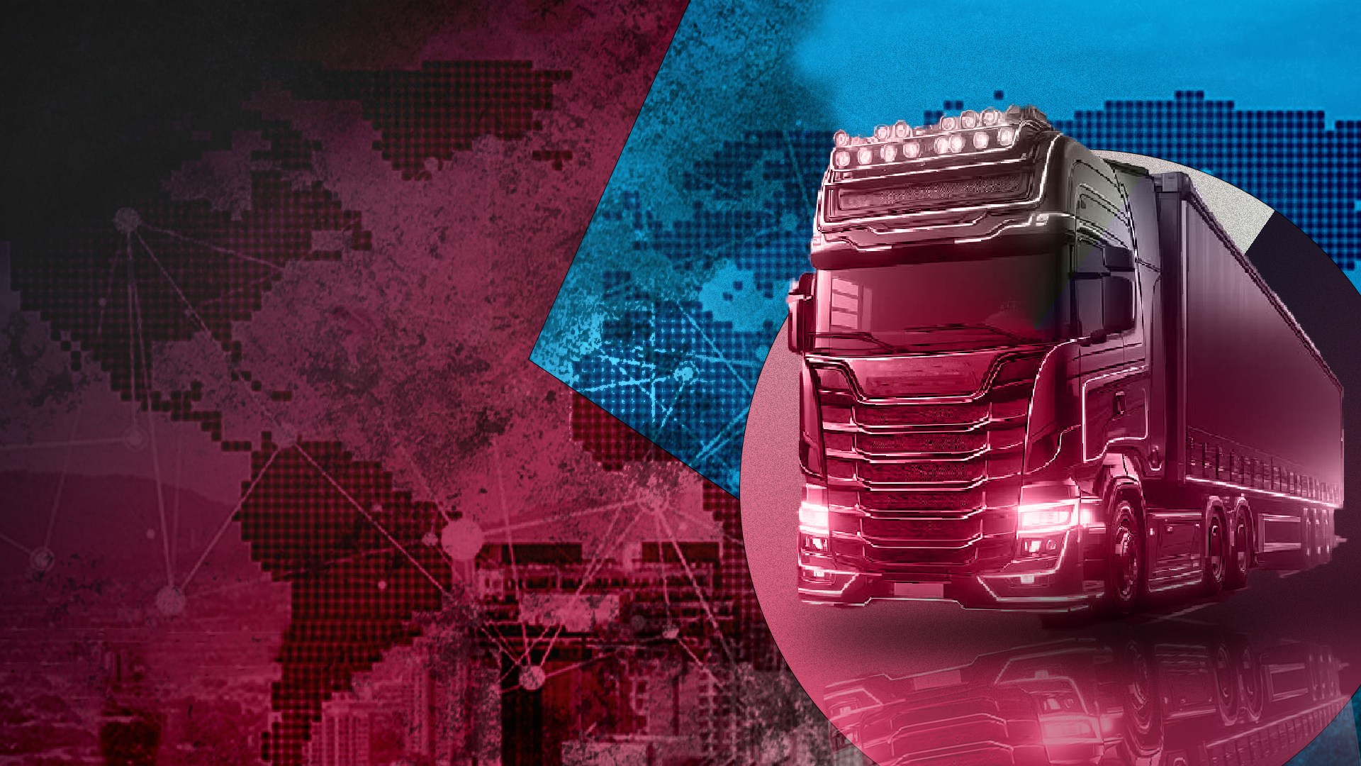 Truck in motion